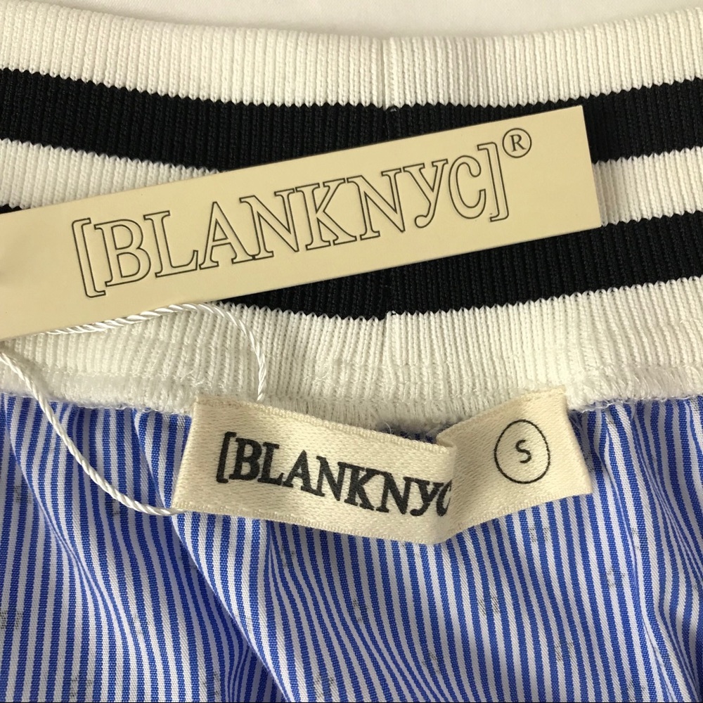 💥HP💥NWT Blank NYC, Blue/whitenoff Shoulder Top - Picture 8 of 8